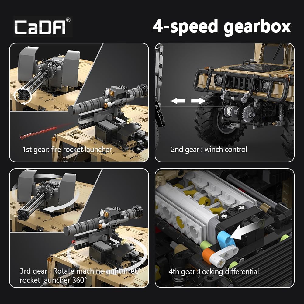 CaDA Master C61036W HUMVEE Technik 4X4 Vitrienenmodel