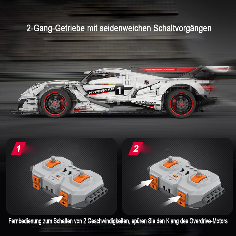 Technik Auto für Apollo IE, C61053W, 4449 Teile Technik Sportwagen Motorisierte Modell, Technik Ferngesteuert Auto Custom Bausteine Kompatibel mit Lego Technik