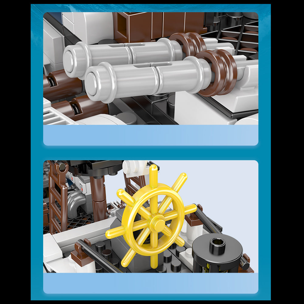 Technik SAVIOR SPACESHIP, 1281 Teile Segelschiff Klemmbausteine Bauset Kompatibel mit Lego Schiff