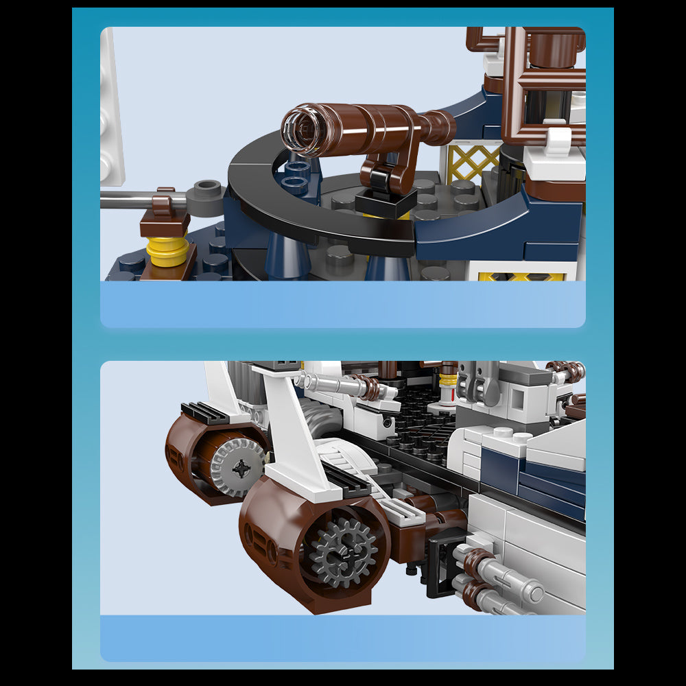 Technik SAVIOR SPACESHIP, 1281 Teile Segelschiff Klemmbausteine Bauset Kompatibel mit Lego Schiff