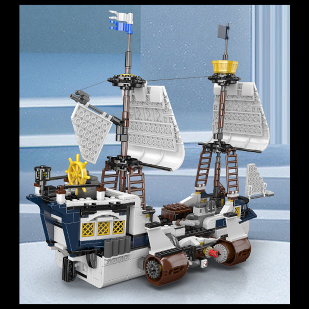 Technik SAVIOR SPACESHIP, 1281 Teile Segelschiff Klemmbausteine Bauset Kompatibel mit Lego Schiff