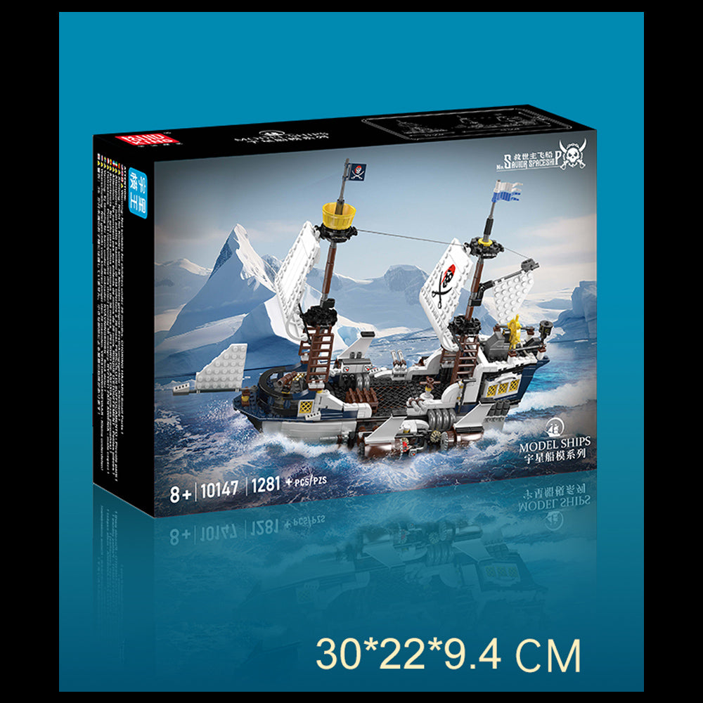 Technik SAVIOR SPACESHIP, 1281 Teile Segelschiff Klemmbausteine Bauset Kompatibel mit Lego Schiff