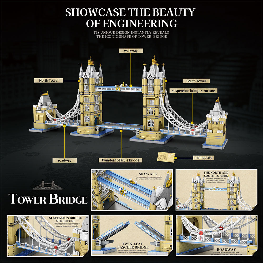 Architecture 55018 Tower Bridge, 1: 145 im Maßstab, 9782 Teile