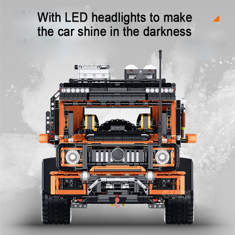 Technik Auto für AMG G63 4x4 Offroader, 3914+ Teile MOC G63 Geländewagen Bausatz mit 7 M0T0R, 1:8 KIemmbausteine für Kinder und Erwachsene