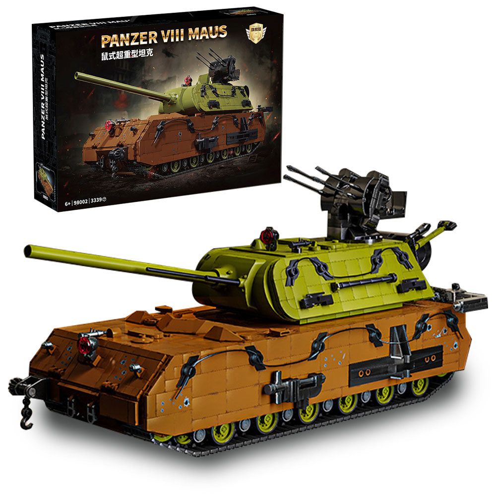Technik Panzer VIII-Maus, 3330+ Teile Technik Panzer mit M0T0R, Technik Tank Bausatz MOC Panzer KIemmbausteine Kompatibel mit Iego Technik Panzer
