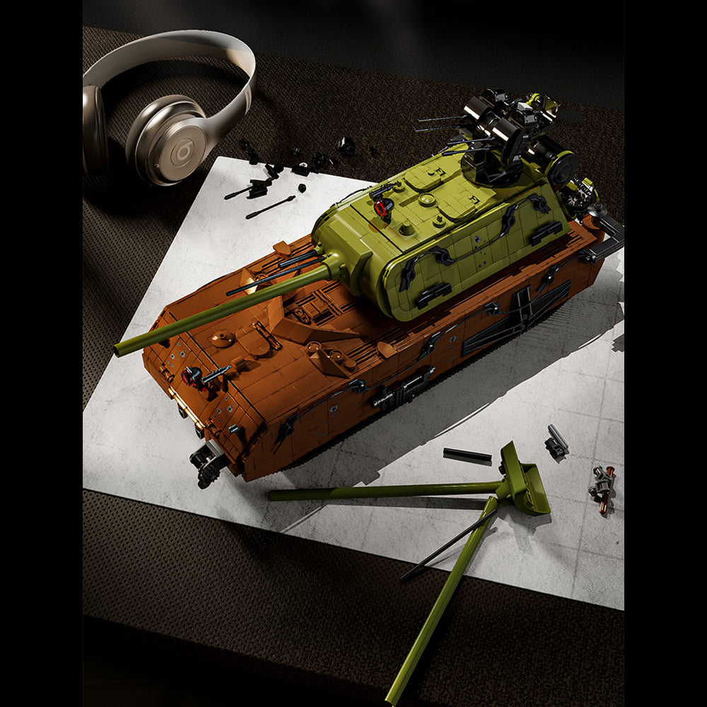 Technik Panzer VIII-Maus, 3330+ Teile Technik Panzer mit M0T0R, Technik Tank Bausatz MOC Panzer KIemmbausteine Kompatibel mit Iego Technik Panzer