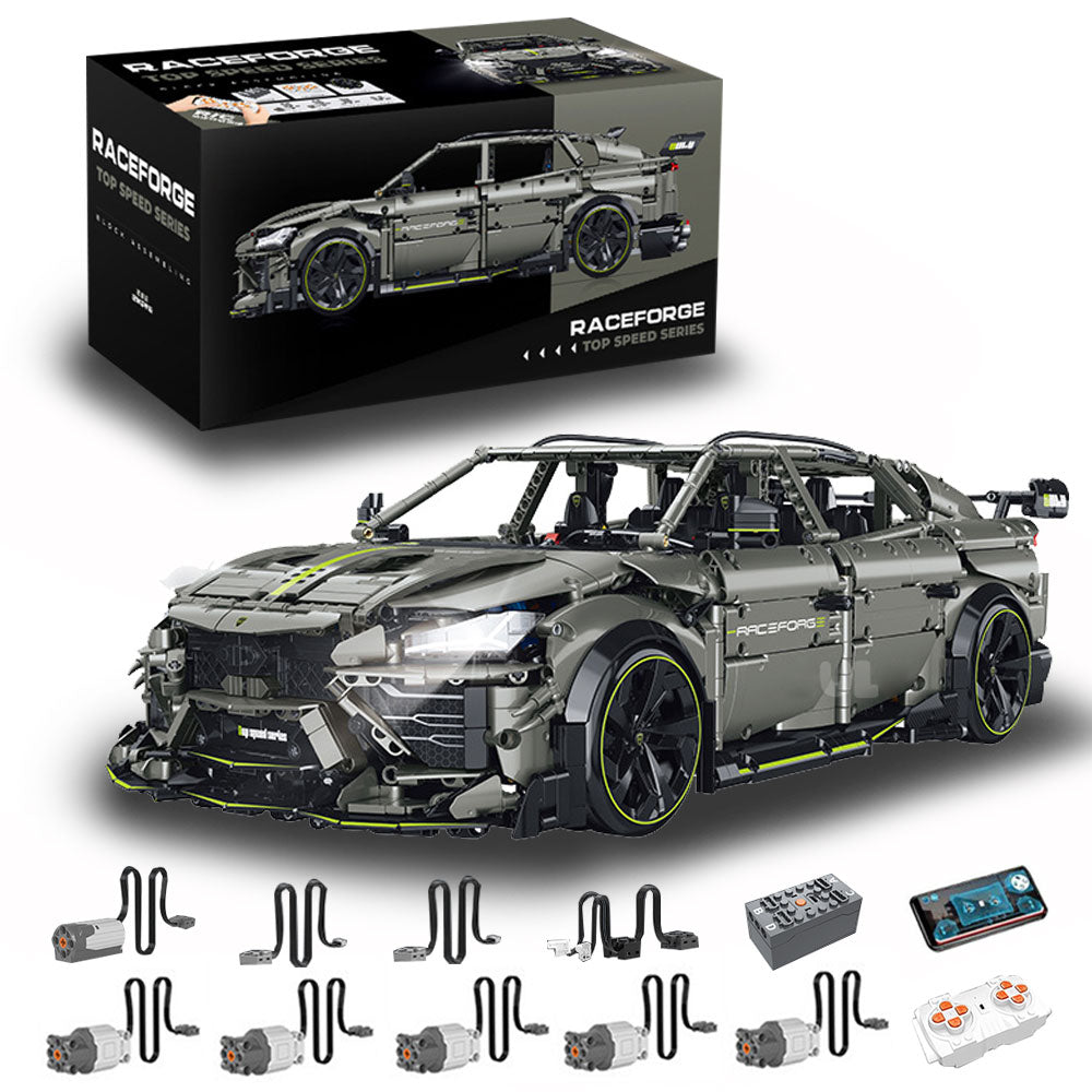 Technik Auto 1: 8 für Lamborghini Urus Hypercar, 3223 Teile Technik Auto mit 6 Motoren Technik Auto Bausatz MOC Auto KIemmbausteine für Lamborghini Technik Auto, Originalverpackung