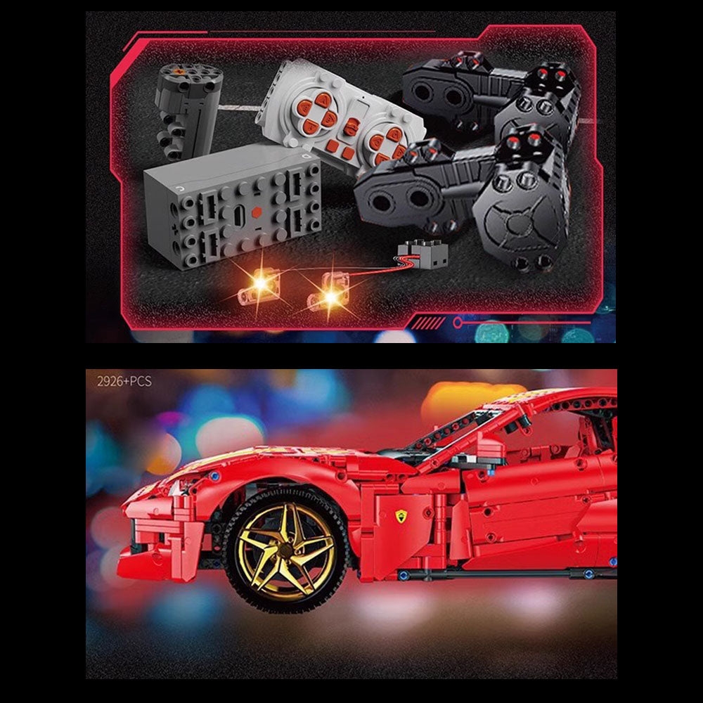 Technik Auto für Ferrari 812 Supercar, 2920+ Teile Technik Auto Bausatz MOC Bausatz, Technik Supersportwagen Technik Supercar Technik Auto 812 für Technik Auto