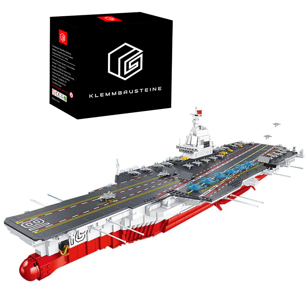 Technik Flugzeugträger 96cm Modell, 3126 Teile Technik Schiff Riesiges Schiff Technic Supercarrier Modellbau Set Kompatibel mit Lego Technik