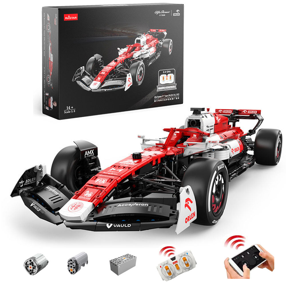 Technik F1 Auto für Red Bull RB19, Mit Motoren Set, 1:8 Groß Formel 1 Auto Modellbausatz, 2509 Teile Klemmbausteine Auto MOC Set, Kompatibel mit Red Bull Technic F1 Auto
