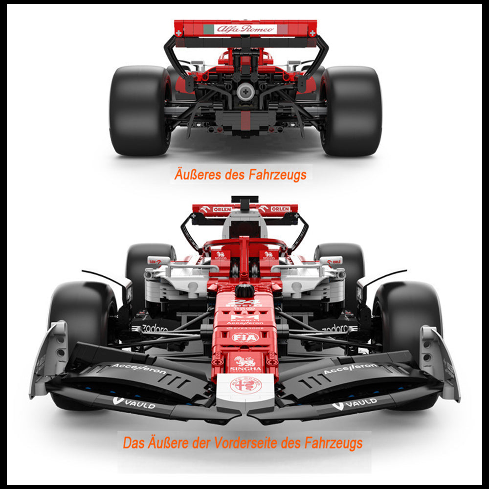 Technik F1 Auto für Red Bull RB19, Mit Motoren Set, 1:8 Groß Formel 1 Auto Modellbausatz, 2509 Teile Klemmbausteine Auto MOC Set, Kompatibel mit Red Bull Technic F1 Auto