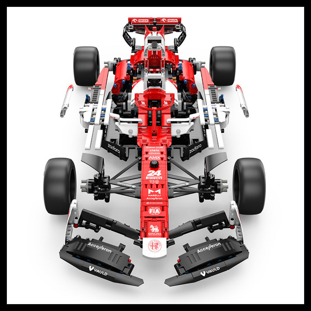 Technik F1 Auto für Red Bull RB19, Mit Motoren Set, 1:8 Groß Formel 1 Auto Modellbausatz, 2509 Teile Klemmbausteine Auto MOC Set, Kompatibel mit Red Bull Technic F1 Auto