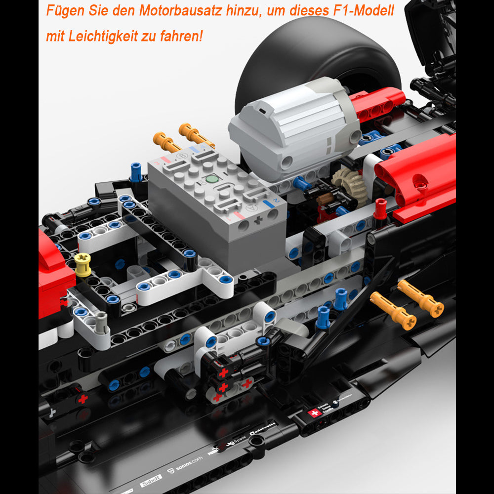 Technik F1 Auto für Red Bull RB19, Mit Motoren Set, 1:8 Groß Formel 1 Auto Modellbausatz, 2509 Teile Klemmbausteine Auto MOC Set, Kompatibel mit Red Bull Technic F1 Auto