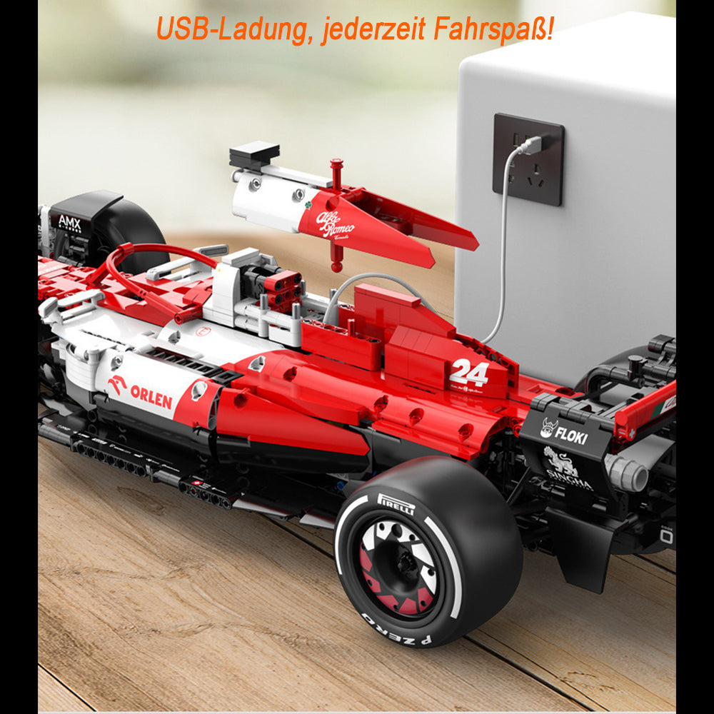 Technik F1 Auto für Red Bull RB19, Mit Motoren Set, 1:8 Groß Formel 1 Auto Modellbausatz, 2509 Teile Klemmbausteine Auto MOC Set, Kompatibel mit Red Bull Technic F1 Auto