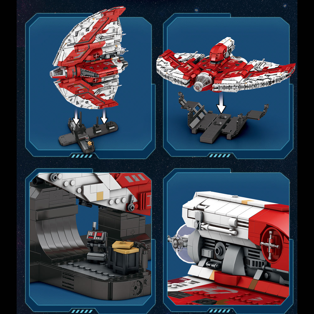 T-6 Shuttle für Lego Star Wars AHS0KA Shuttle, 5740+ Teile Raumschiff Riesiges Modell Klemmbausteine Bauset Kompatibel mit Lego Star Wars Raumschiff