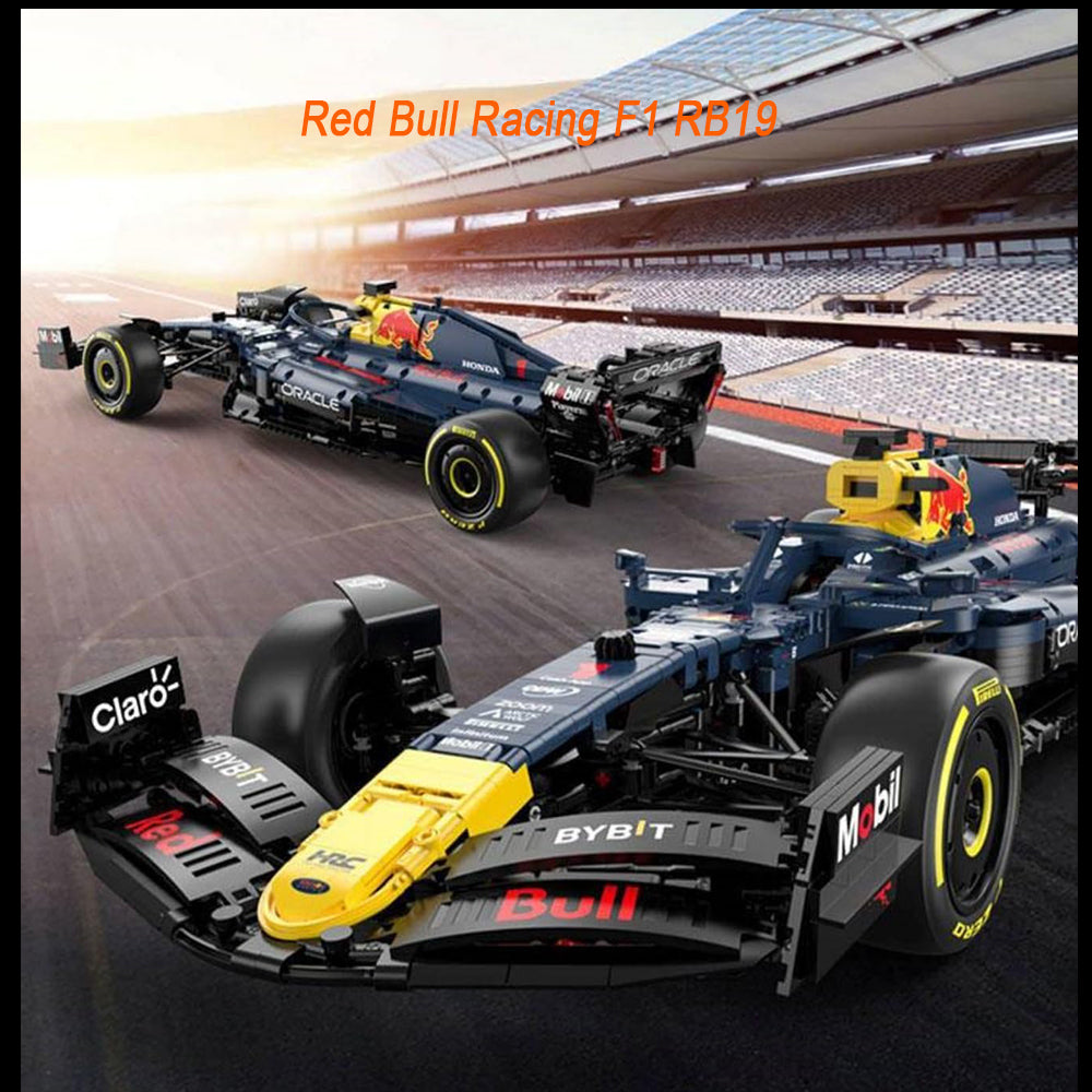 Technik Auto F1 für Red Bull RB19, 2400+ Teile Technik F1 Auto Modell Rennwagen Modellbau Klemmbausteine Kompatibel mit Lego Technic Auto
