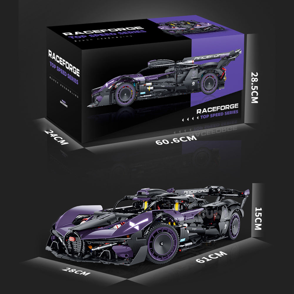 Technik Auto 1: 8 für Bugatti Bolide Supersportwagen, Groß Auto mit 6 Motoren Set, Technik Auto ModeII Bausatz, 3332 TeiIe MOC Superauto ModeII, für Bugatti Technik Auto