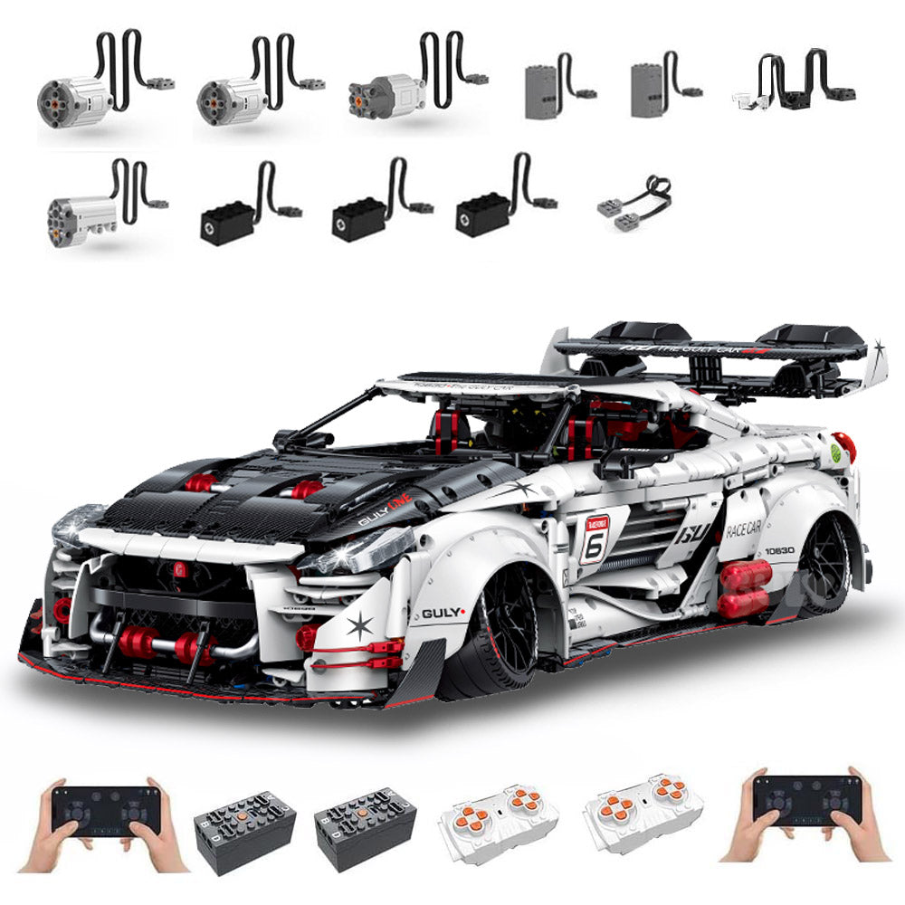 Technik Auto 1: 8 für Skyline GT-R Supercar, Groß Auto mit Motoren Set, Technik Auto ModeII Bausatz, 3939 TeiIe MOC Superauto ModeII, für Skyline GT-R Technik Auto