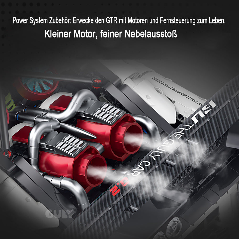 Technik Auto 1: 8 für Skyline GT-R Supercar, Groß Auto mit Motoren Set, Technik Auto ModeII Bausatz, 3939 TeiIe MOC Superauto ModeII, für Skyline GT-R Technik Auto