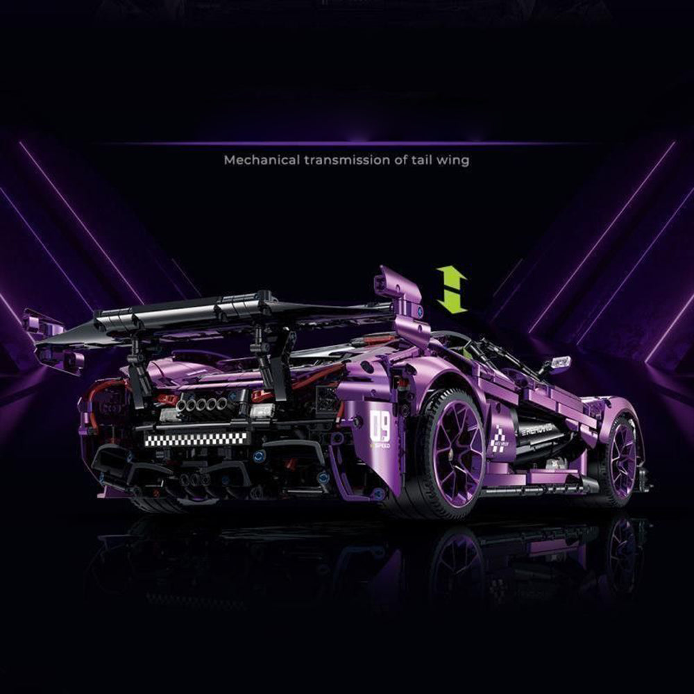 Technik Auto 1: 8 für Mclaren P1 GTR Hypercar, Technik Auto mit 6 M0T0REN Technik Auto Bausatz MOC Auto KIemmbausteine für Mclaren P1 Technik Auto, Originalverpackung