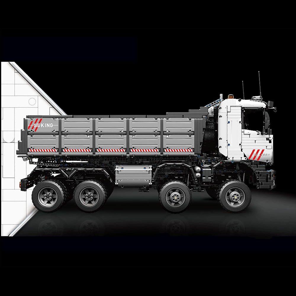 Technik LKW Kipper, 5768 Teile Technik MK19013 Technik Pneumatik LKW Kipper, 8 M0T0R, Technik Auto Bausatz MOC LKW KIemmbausteine Kompatibel mit Iego Technik LKW