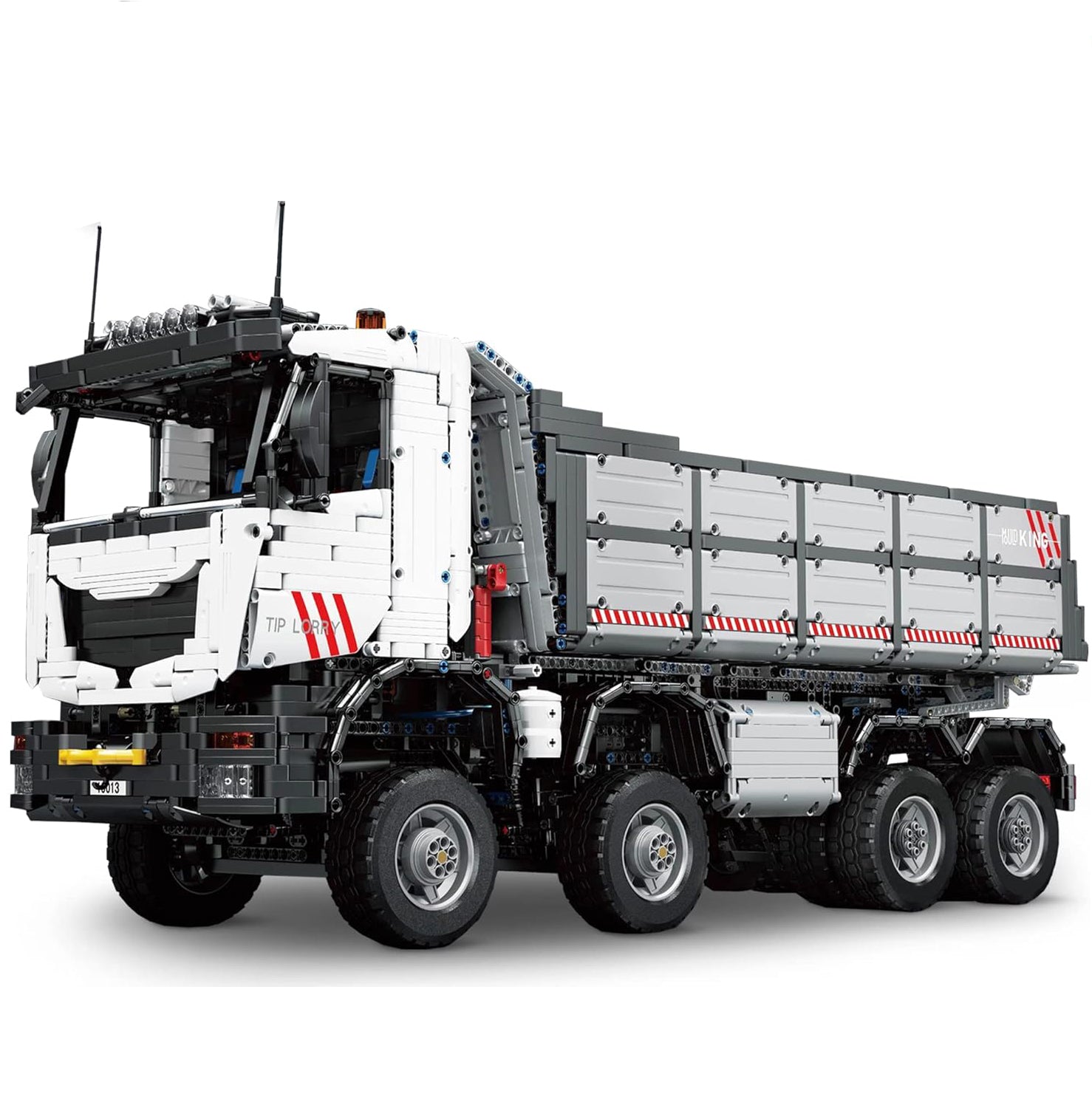 Technik LKW Kipper, 5768 Teile Technik MK19013 Technik Pneumatik LKW Kipper, 8 M0T0R, Technik Auto Bausatz MOC LKW KIemmbausteine Kompatibel mit Iego Technik LKW