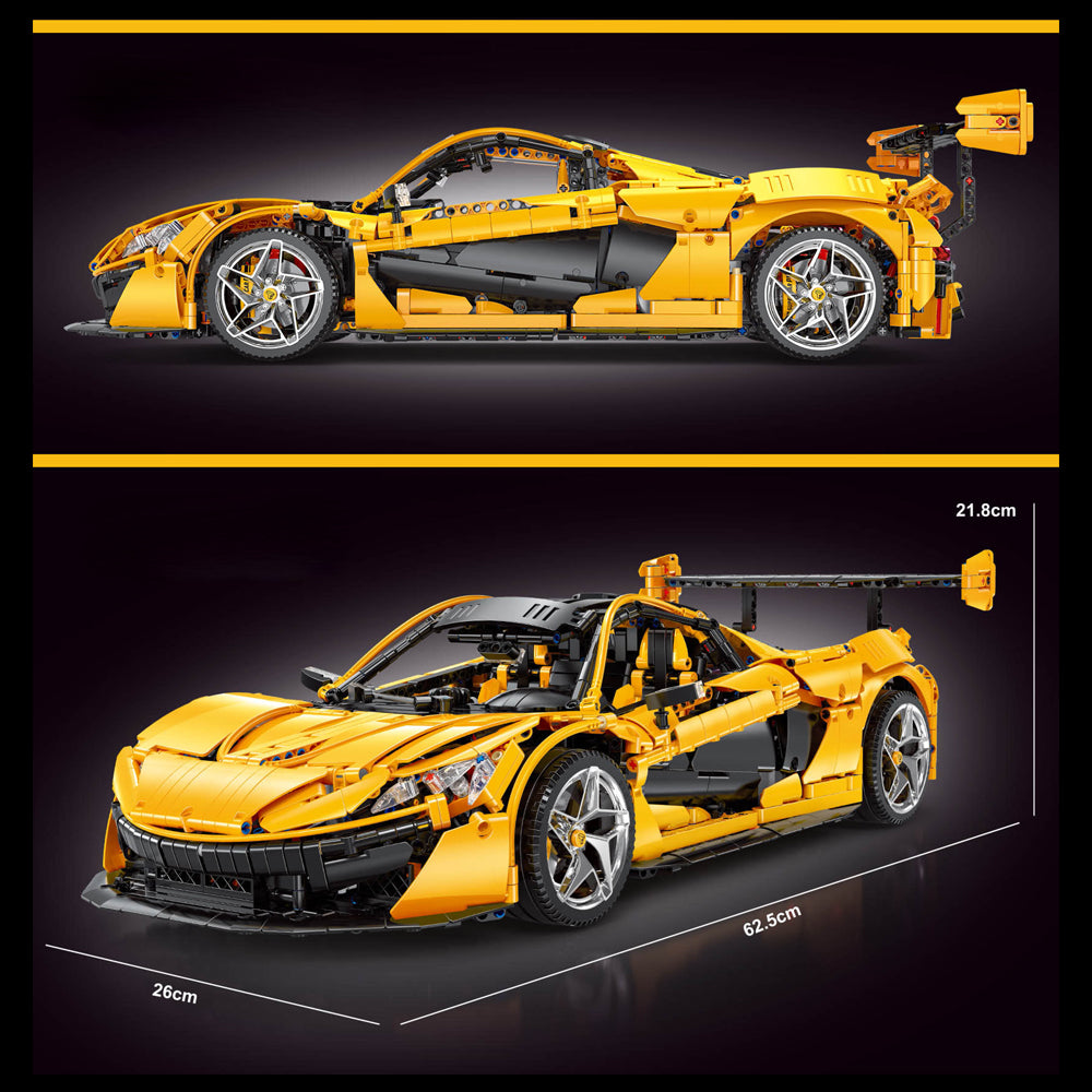 Technik Auto für Mclaren P1 Superauto, 1:8 Groß Auto mit 8 Motoren Set, Technik Auto ModeII Bausatz, 3886 TeiIe MOC Supercar ModeII, Kompatibel mit Iego Technik Mclaren