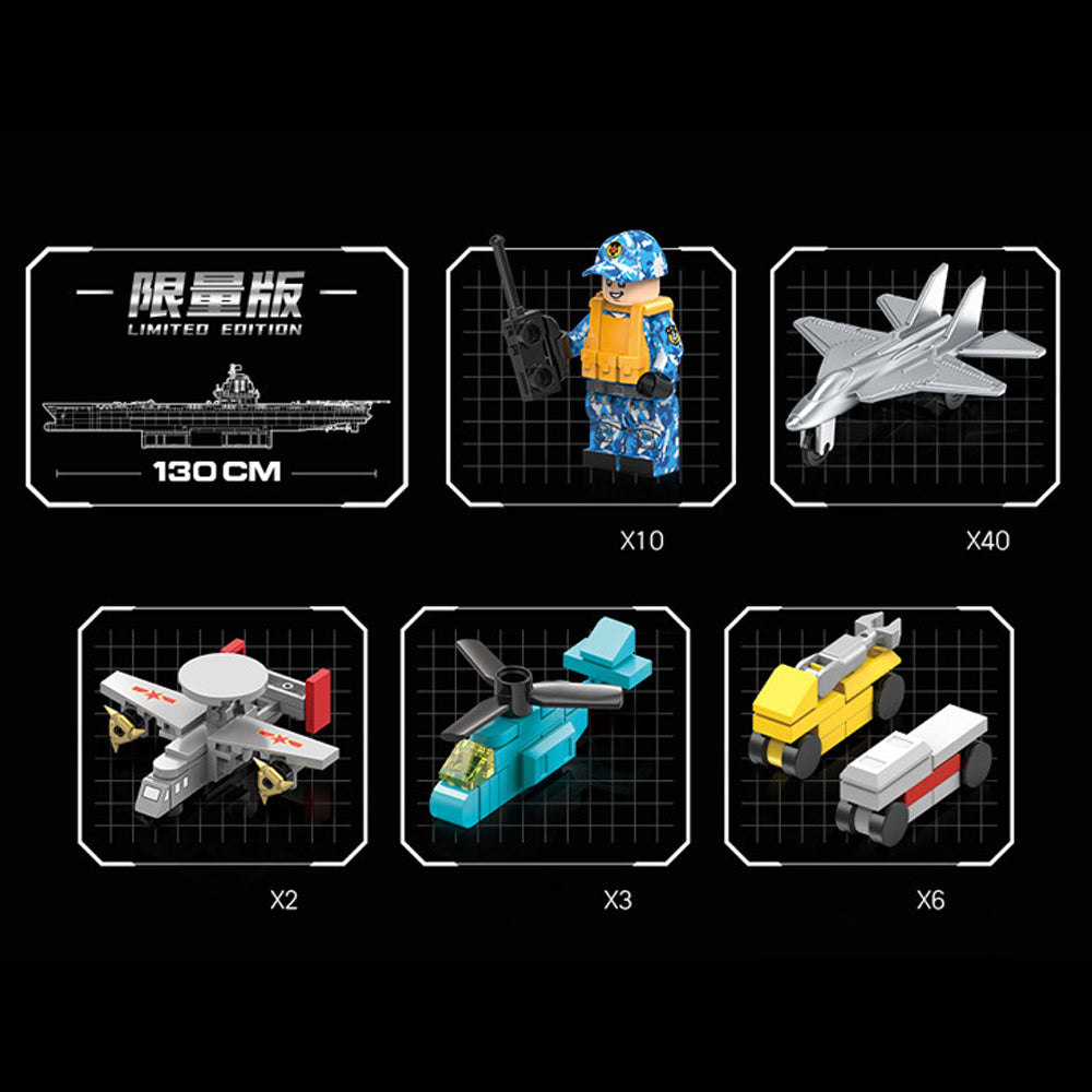 Technik Flugzeugträger groß 130cm, 7018 Teile Militär Flugzeugträger Groß MOC Flugzeugtrager Kompatibel mit Lego Technik Flugzeugträger
