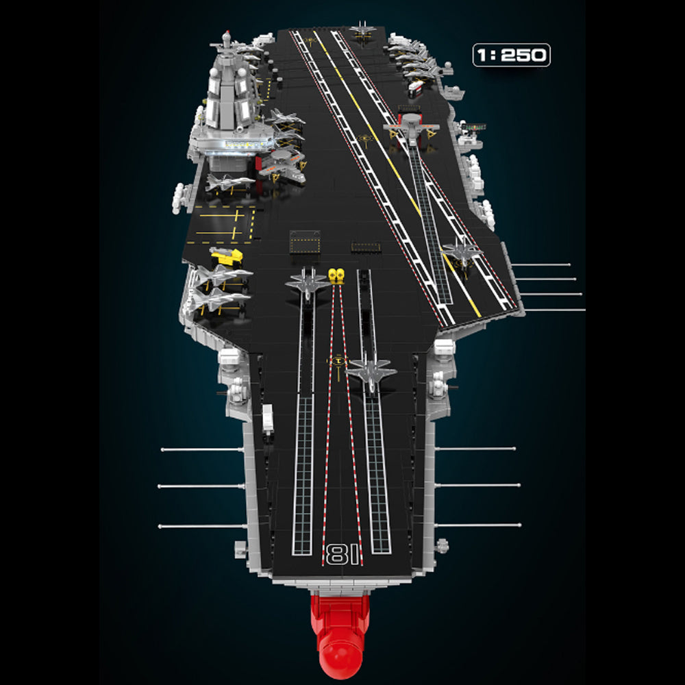 Technik Flugzeugträger groß 130cm, 7018 Teile Militär Flugzeugträger Groß MOC Flugzeugtrager Kompatibel mit Lego Technik Flugzeugträger