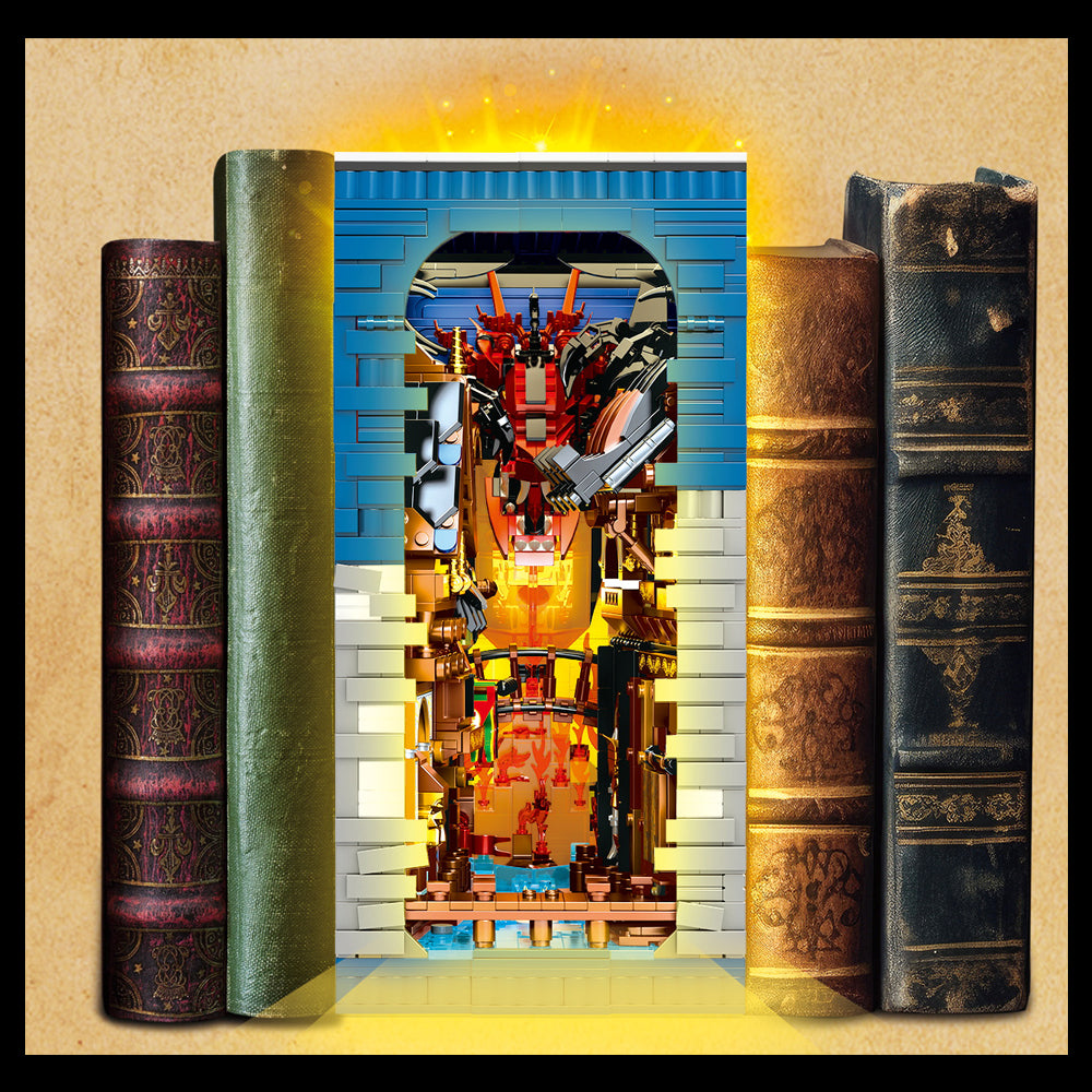 Reobrix 66035 The Shine Book, Büchermodell mit Ieds, Büchermodell Klemmbausteine Set, 3398 Teile