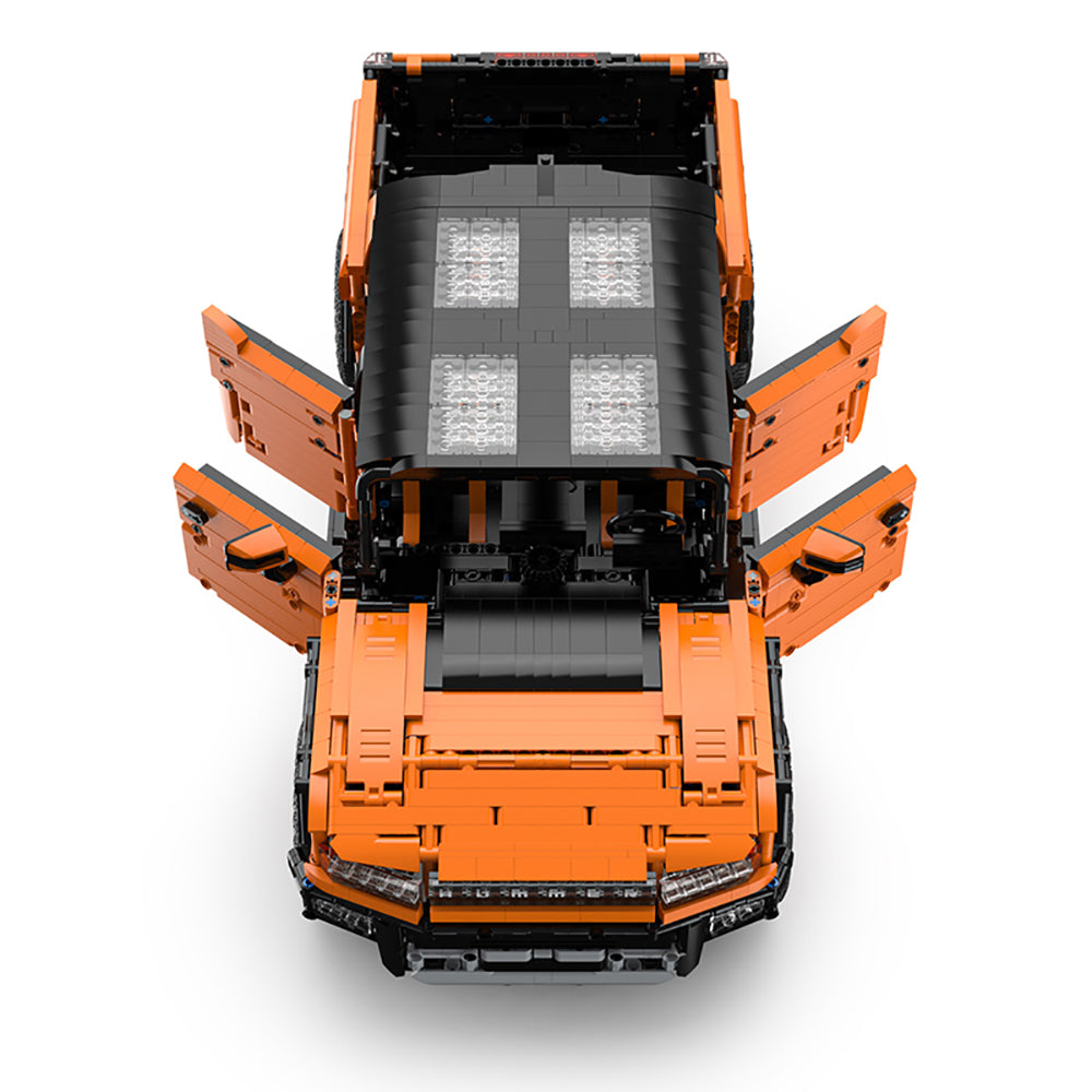 Technik Auto für GMC HUMMER EV Pickup, 1:10 Groß Auto mit 5 Motoren Set, Technik Auto ModeII Bausatz, 2500+ TeiIe MOC Pick-Up ModeII