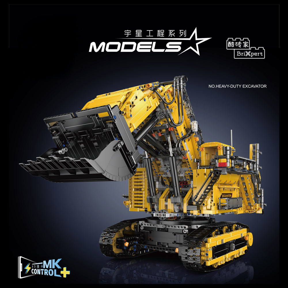Technik Raupenbagger, MK 17070 Modell, 4767 Teile Technik Bagger mit 6 Motoren Modell Bauset Kompatibel mit Technik Bagger Technik 17070