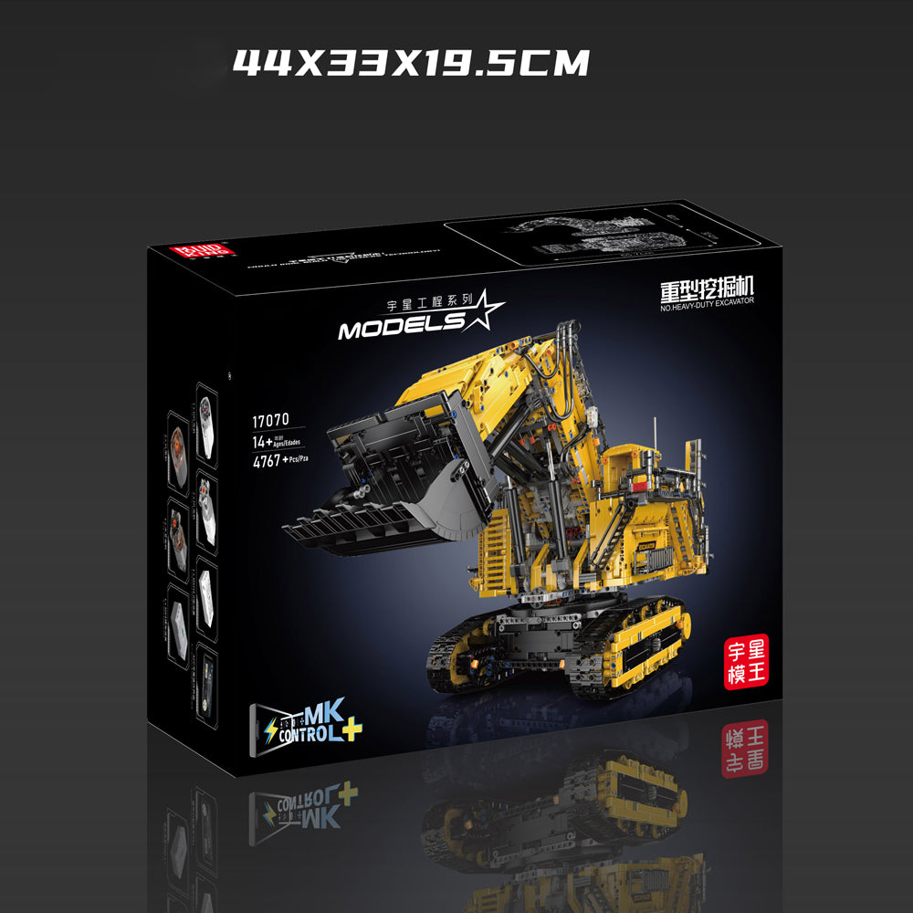 Technik Raupenbagger, MK 17070 Modell, 4767 Teile Technik Bagger mit 6 Motoren Modell Bauset Kompatibel mit Technik Bagger Technik 17070