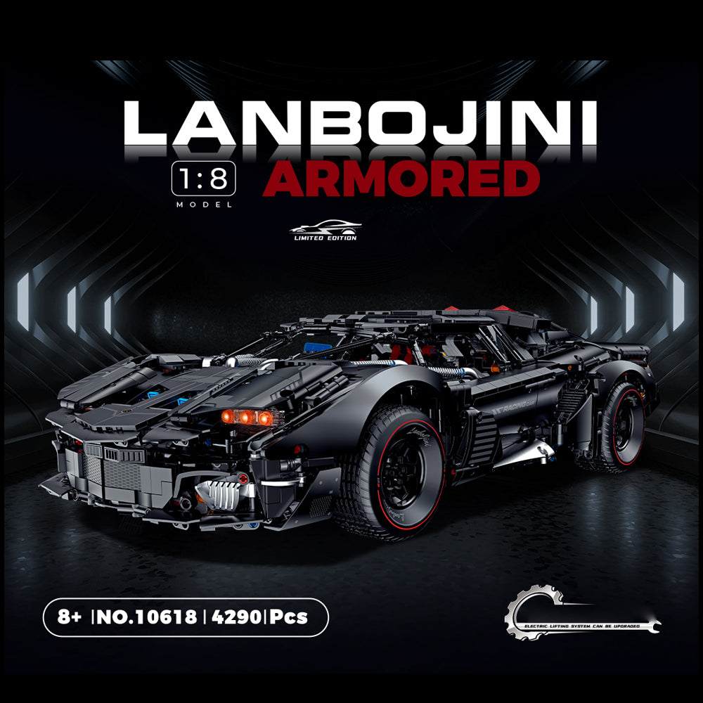 Technik Auto für Lamborghini, 4290+ Teile Technik Auto Ferngesteuert Auto Motorisierte Sportwagen Modellbau Custom Bausteine Kompatibel mit Lego Technik Auto