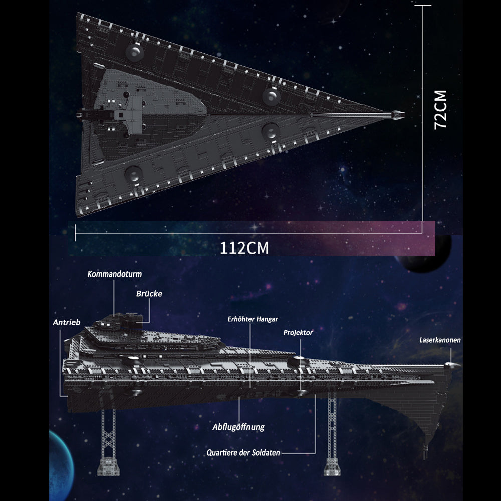 Eclipse Supersternenzerstörer für Lego Star Wars, 10368 Teile Raumschiff Modell Klemmbausteine Bauset Kompatibel mit Lego Star Wars