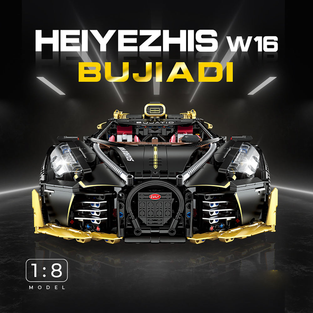 Technik Auto für Bugatti La Voiture Noire 1:8 Supercar, Technik Auto 1:8 groß Modellbau, MOC Modell Bausatz Kompatibel mit Bugatti Technik Auto