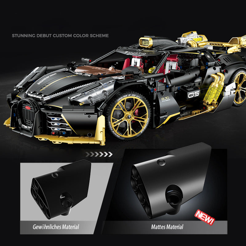 Technik Auto für Bugatti La Voiture Noire 1:8 Supercar, Technik Auto 1:8 groß Modellbau, MOC Modell Bausatz Kompatibel mit Bugatti Technik Auto