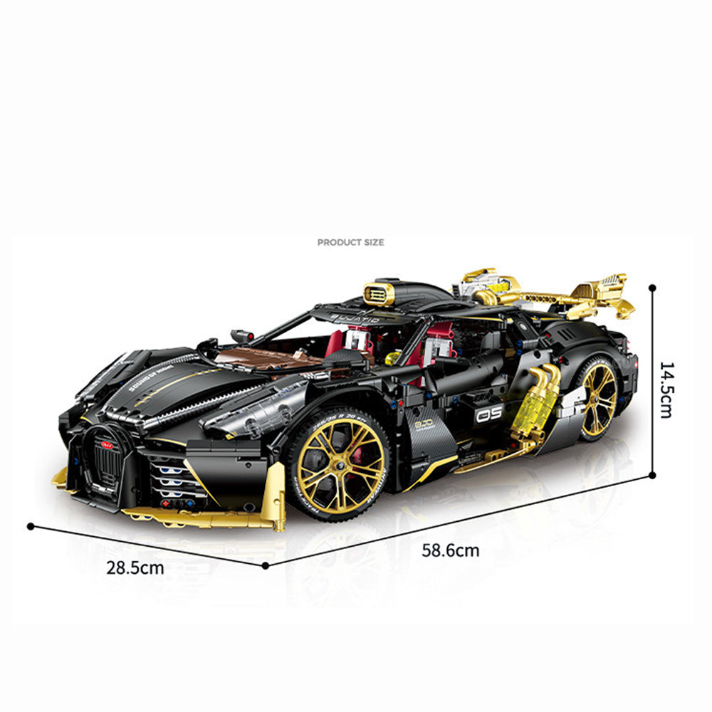 Technik Auto für Bugatti La Voiture Noire 1:8 Supercar, Technik Auto 1:8 groß Modellbau, MOC Modell Bausatz Kompatibel mit Bugatti Technik Auto