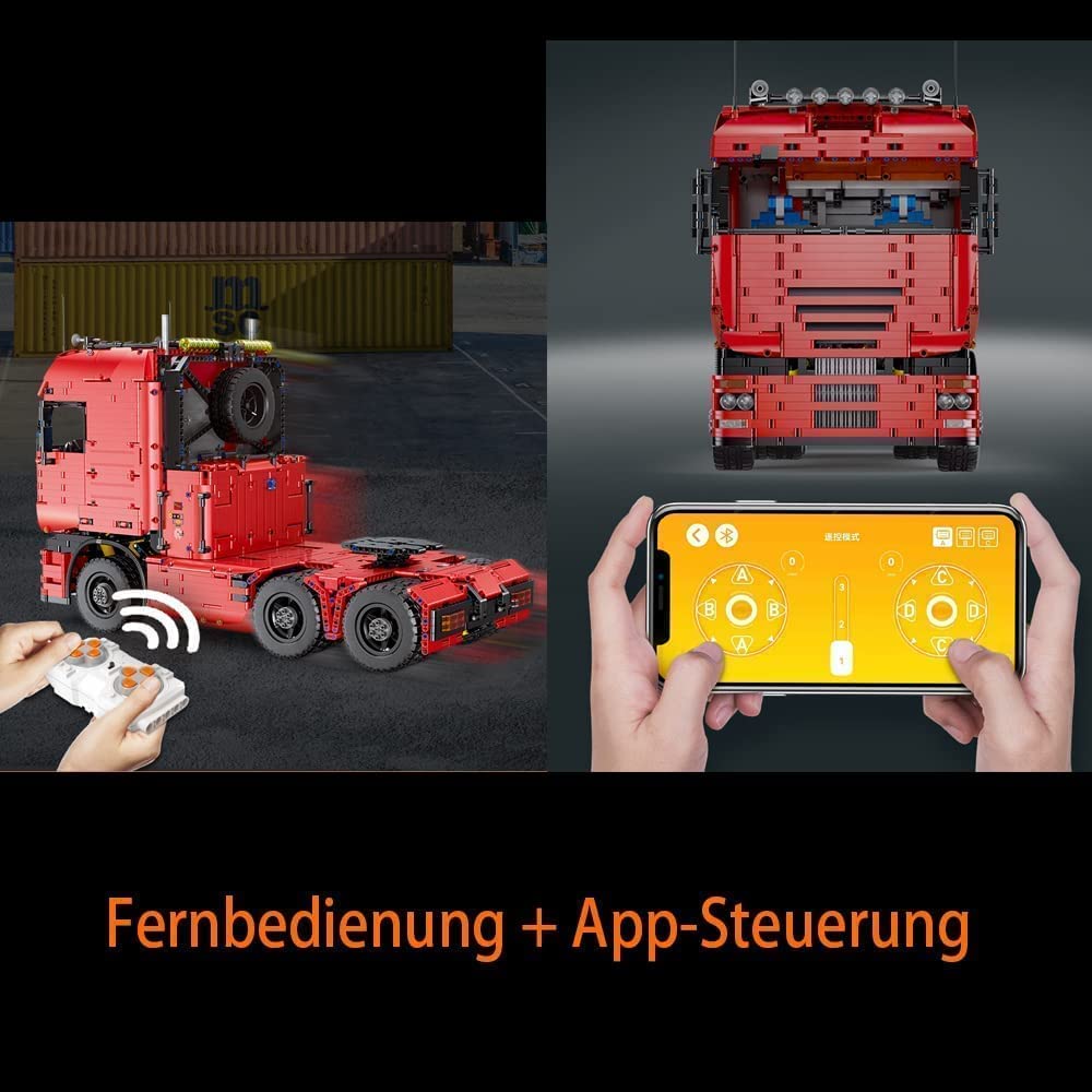 Technik LKW mit Anhänger, Bagger, 11100+ Teile Technic LKW mit Anhanger, Technik Truck mit Anhänger, Raupenbagger Modell Bausatz Kompatibel mit Lego Technik