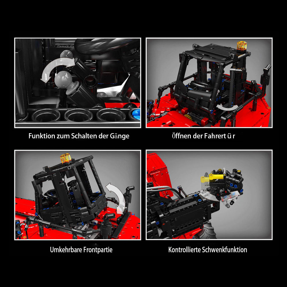 Technik Gabelstapler Container Gabelstapler, Technik 17030 Technik Truck Ferngesteuert groß Modell Bausatz Kompatibel mit Lego Technik