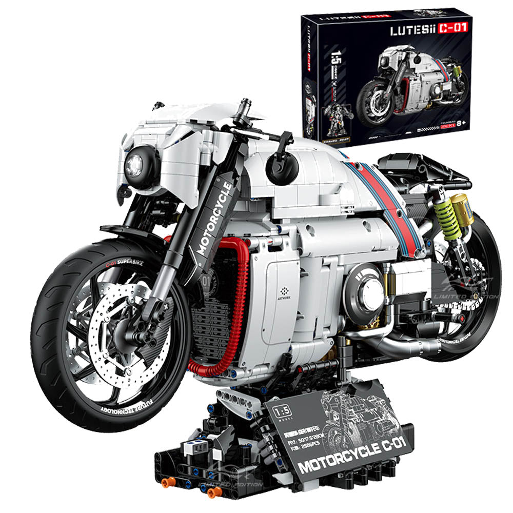 Technik Motorrad für LOTUS C-01, Technik Motorrad Modell Motorrad Modellbau Klemmbausteine Kompatibel mit Lego Technik Motorrad