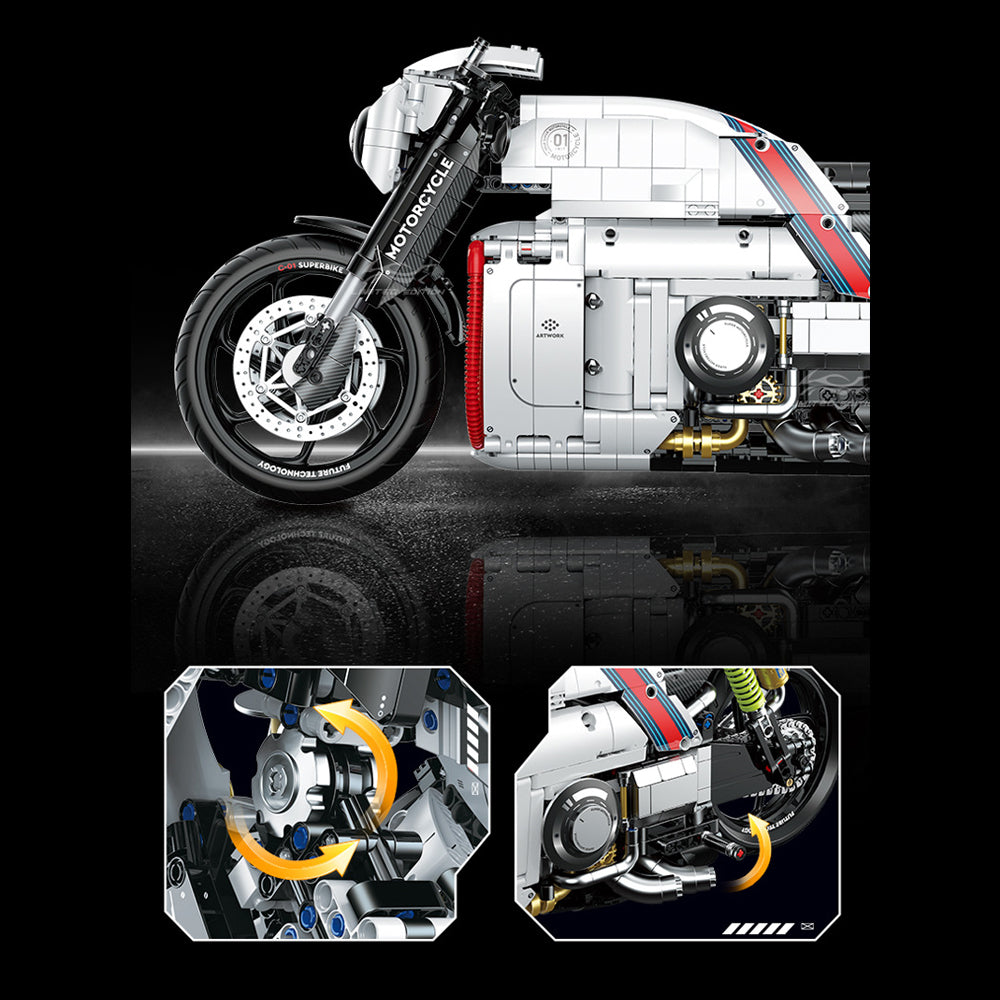 Technik Motorrad für LOTUS C-01, Technik Motorrad Modell Motorrad Modellbau Klemmbausteine Kompatibel mit Lego Technik Motorrad