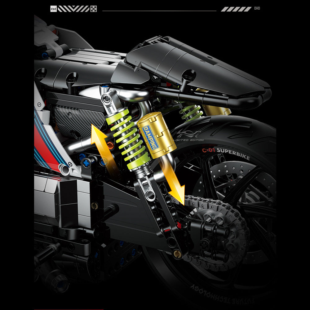 Technik Motorrad für LOTUS C-01, Technik Motorrad Modell Motorrad Modellbau Klemmbausteine Kompatibel mit Lego Technik Motorrad