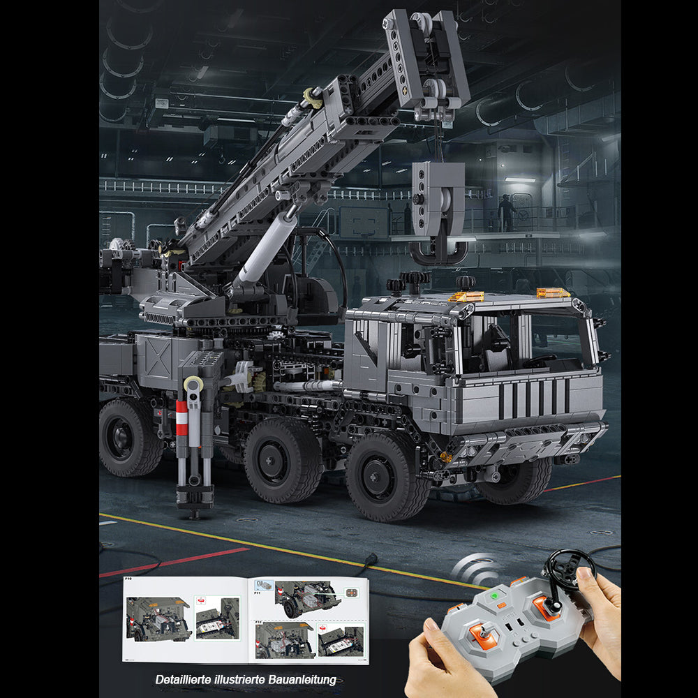 Technik Kran Militärkranwagen, 2680+ Teile Technik Kran LKW, Technik LKW 1:8 Modell Bausatz Kompatibel mit Technik Kranwagen