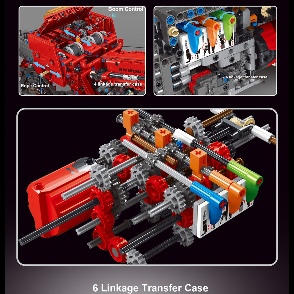 Technik Feuerwehr LKW, 4900+ Teile Technik Feuerwehrauto, Technic Ferngesteuert Auto mit 13 Motoren Bausatz Kompatibel mit Lego Technik