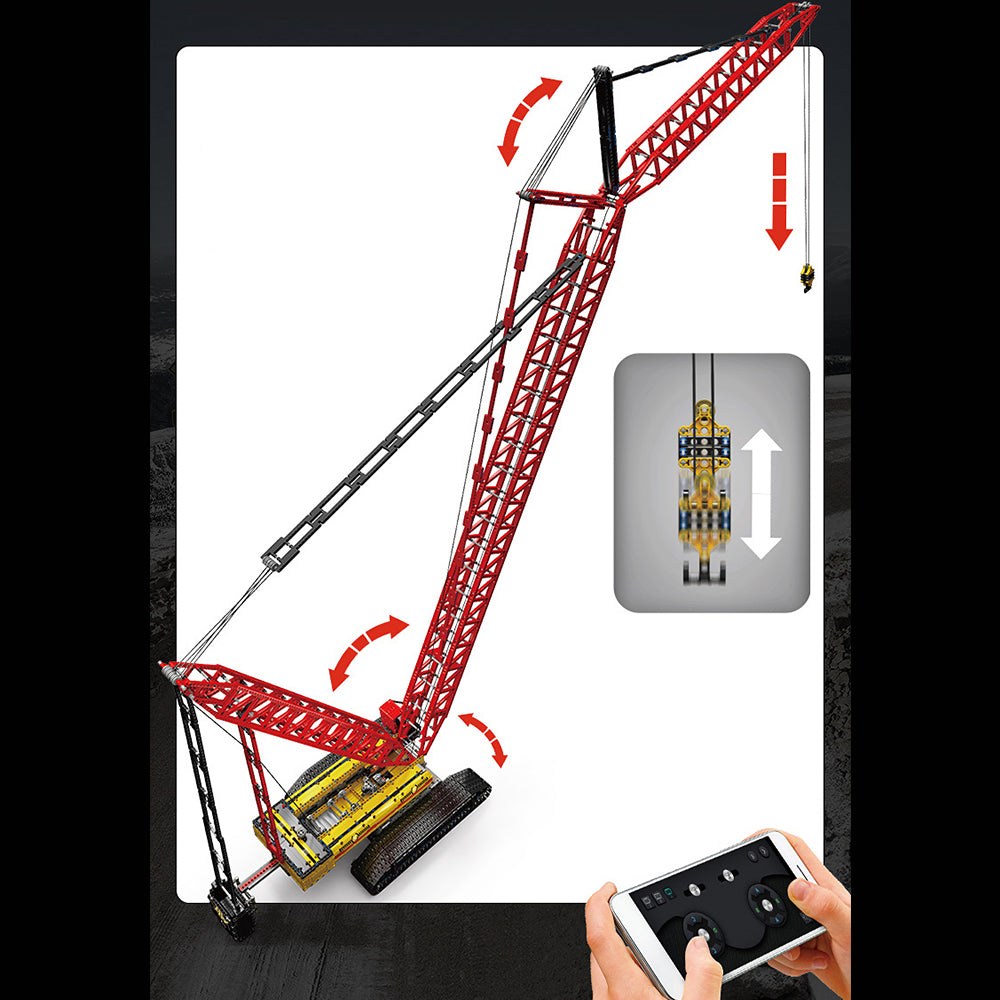 Technik Kran Liebherr 188cm Riesiger Kran Modelle, Technik Kran Ferngesteuert LR13000, Mit 6 Motoren und APP-Controller, MOC Bauset Kompatibel mit Lego Technik Kran Groß