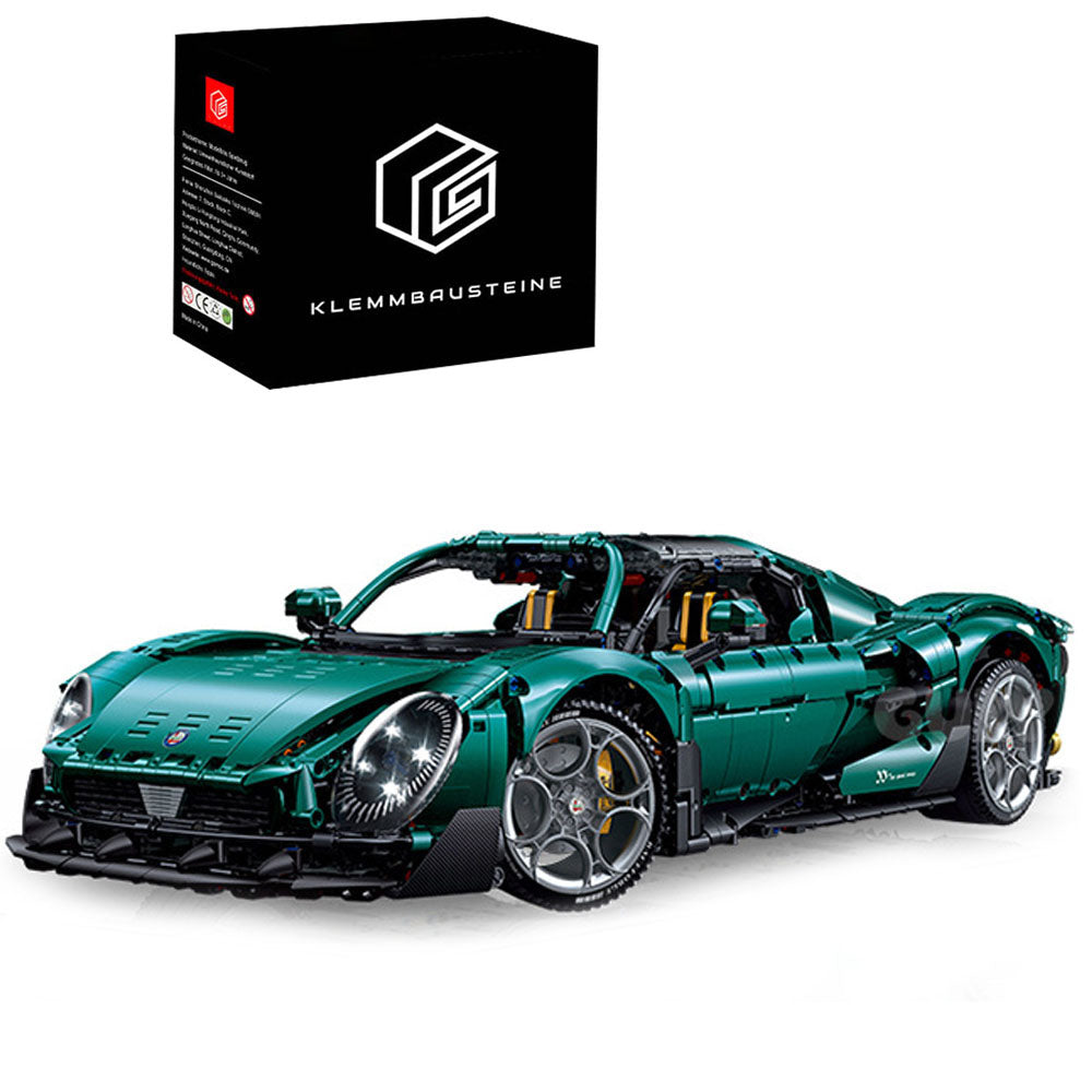 Technik Auto für Alfa Supercar, 4200+ Teile Technik Auto Bausatz MOC Bausatz, Technik Supersportwagen Technik Supercar Technik Auto Alfa für Kinder Erwachsene, 10621