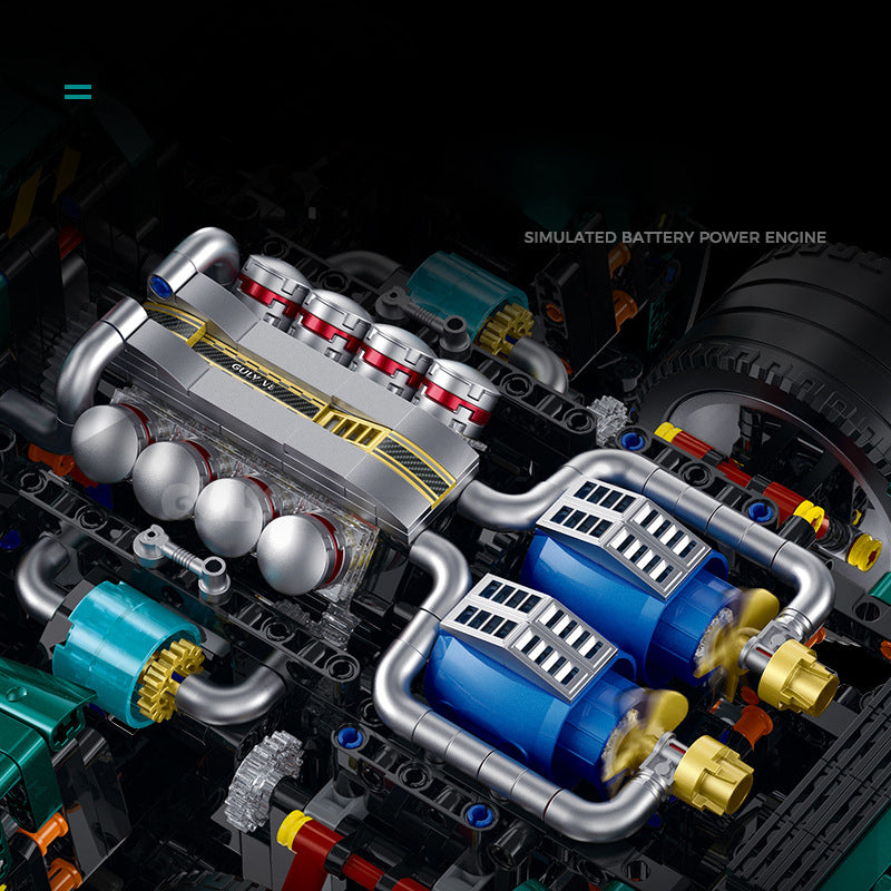 Technik Auto für Alfa Supercar, 4200+ Teile Technik Auto Bausatz MOC Bausatz, Technik Supersportwagen Technik Supercar Technik Auto Alfa für Kinder Erwachsene, 10621