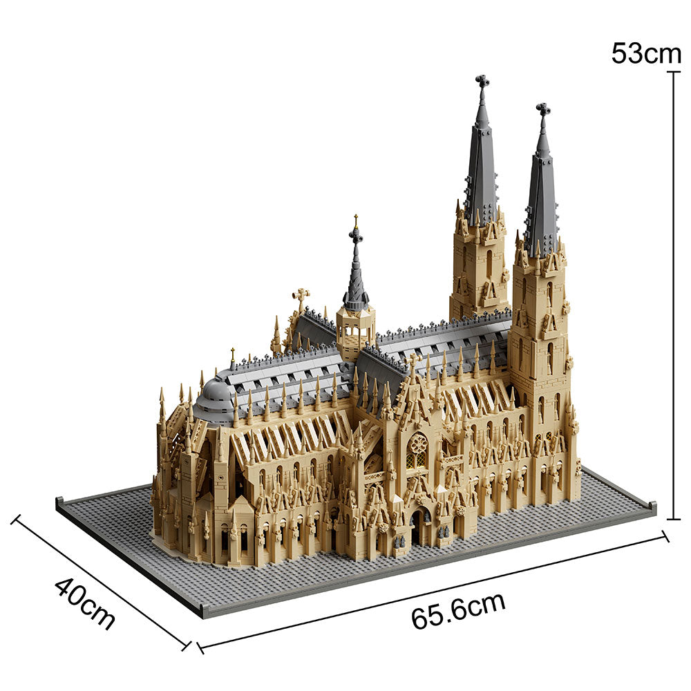 Architektur Kölner Dom Klemmbausteine Set, B6300B Modular Kirche, 6028 Teile Gotisches Modular Building Modell Bausatz, Sammlerstück für Erwachsene, Mit Originalverpack