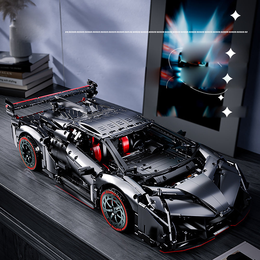 Technik Auto für Lamborghini VENENO Supercar, K-10522, Technik Auto Groß 1:6, Technik Sportwagen Kit Bausatz Kompatibel mit Technik Supercar